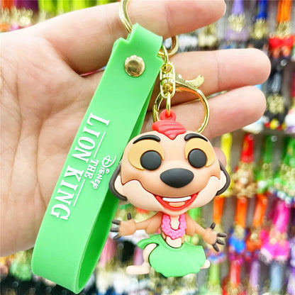 Wholesale New Anime Disney Keychain Mickey Mouse Minnie Lilo & Stitch Cartoon Keyring Key Chain Car Pendant Kids Toys Gifts