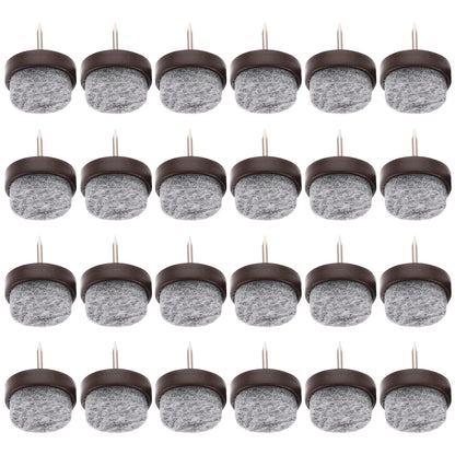 60 Pcs Furniture Felt Feet Non-slip Back Chair Pads Glides Floor Protection Nails Plastic Screw-in