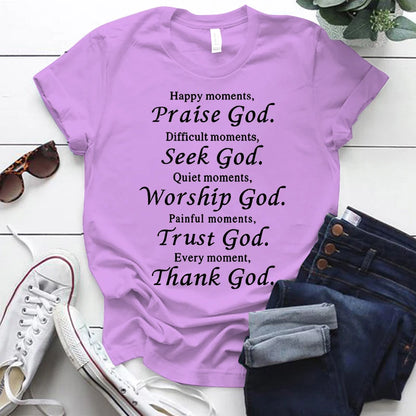 Thanks God Fashion Shirts for Men/Women; Christian Short Sleeve; Faith Shirts; God T-shirts; Unisex Jesus Shirts; Gifts for Chri