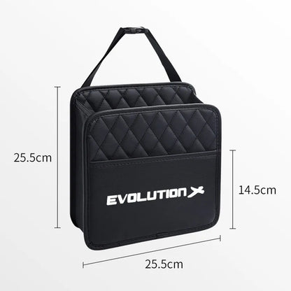 Car Backseat Storage Box Phone Pocket Hanging Holder Pouch PU Leather For Mitsubishi Evolution Car Accessorie Multi Hanging