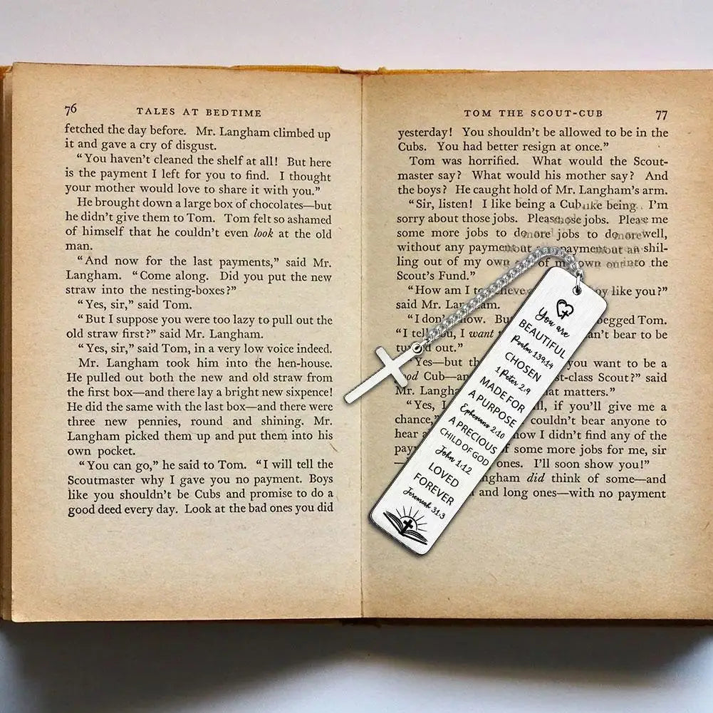 Christian Bookmarks Gifts Steel Bookmark For Women Inspirational Bible Verse Bookmark For Books Stationery For Kids Student Q1k5