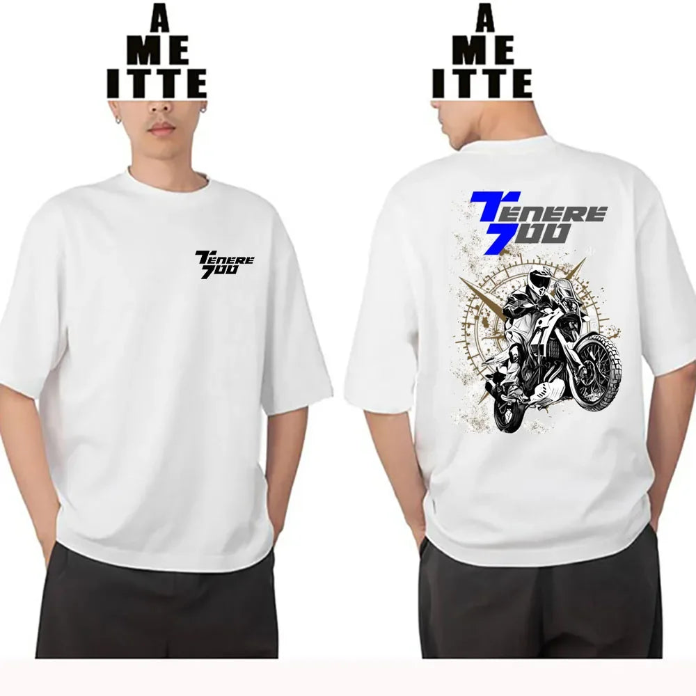 Tenere 700 Adventure T-Shirt SuperTenere 1200 Moto Sport Ride T-shirt Men Short Sleeve Hip Hop Casual Boy Riding Cool Tees