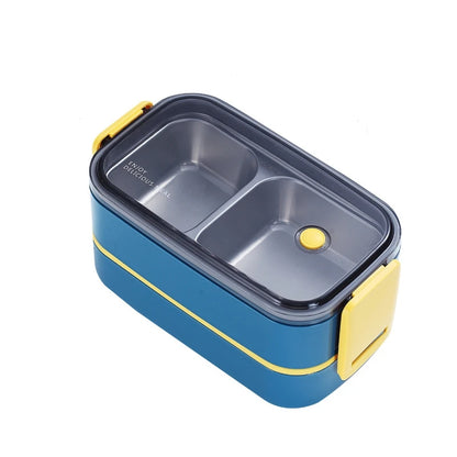 Stainless Steel Lunch Box for Adults Kids School Office 1/2 Layers Microwavable Portable Food Storage Containers