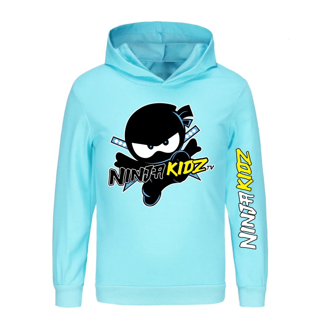 Ninja Kidz Kids Clothes Cotton Hooded Sweater Streetwear Sweatshirt Cartoon Casual Pullover Hip Hop Teenager Boys Girls Clothing