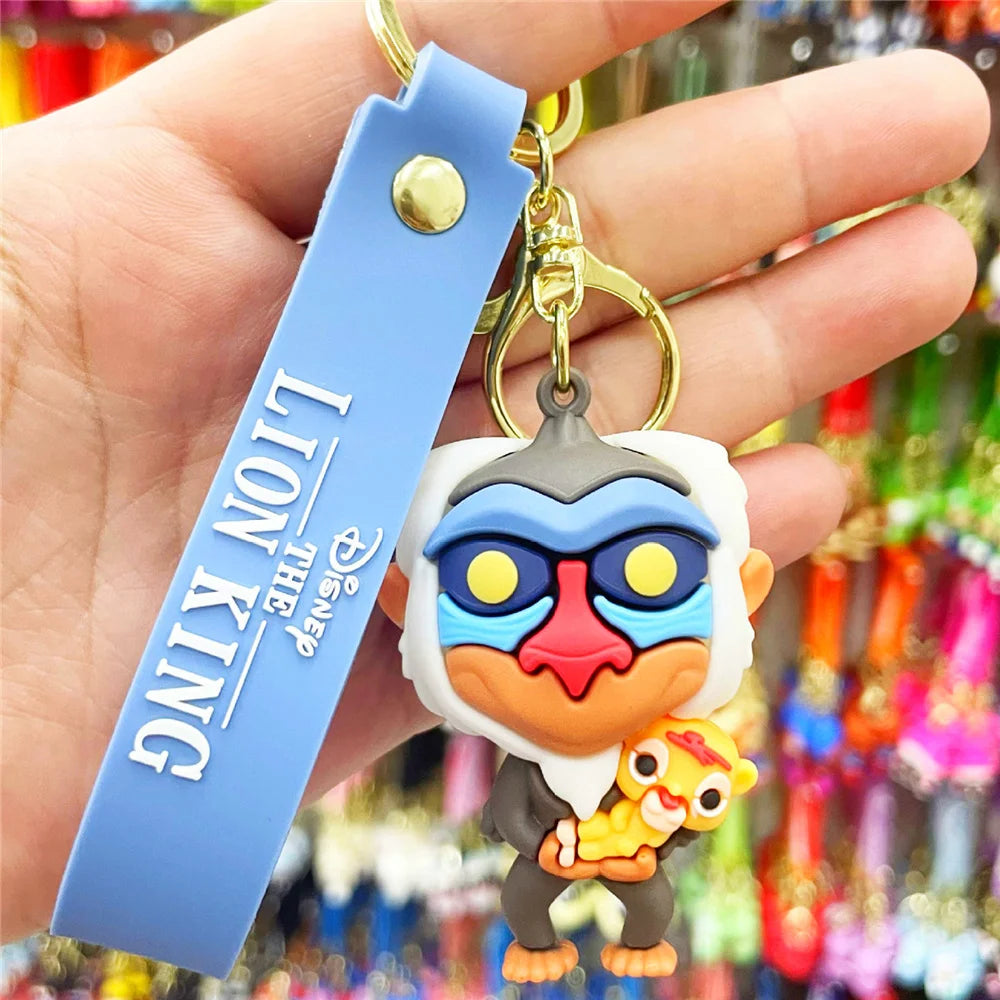 Wholesale New Anime Disney Keychain Mickey Mouse Minnie Lilo & Stitch Cartoon Keyring Key Chain Car Pendant Kids Toys Gifts