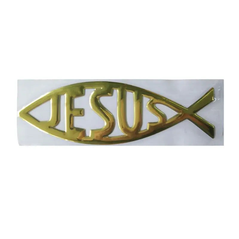 Universal Car Styling Sticker Hollow Jesus Fish Badge Decals Automobiles Motorcycle Computer Accessories