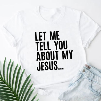 Jesus Changed My Life Women's Comfortable Casual T Shirts Short Sleeve Round Neck Summer Christian Faith T Shirts