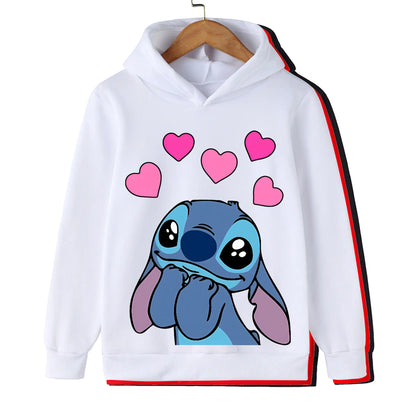 Girls Clothes Stitch Hoodies Sweatshirts Children's Clothing Sets Child Girl Tops + Pants 2 Pcs Suits Kids Boys Tracksuits Set