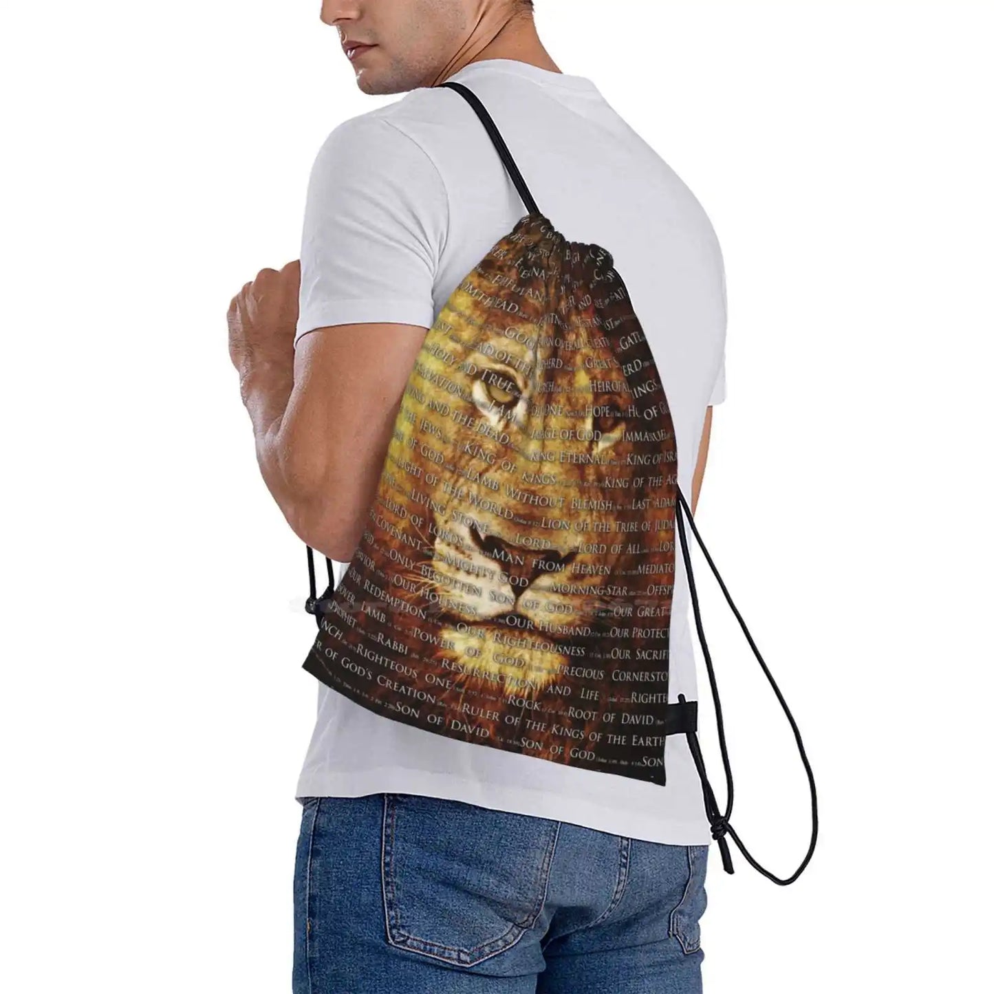 The Names Of God Hot Sale Schoolbag Backpack Fashion Bags God G D Yahweh Jesus Savior Christ Rapture Deliverer Isa Yeshua Lion