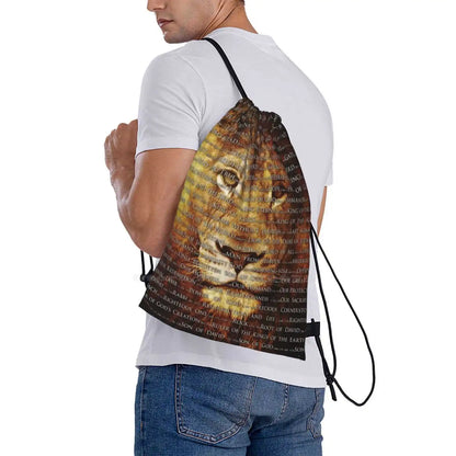 The Names Of God Hot Sale Schoolbag Backpack Fashion Bags God G D Yahweh Jesus Savior Christ Rapture Deliverer Isa Yeshua Lion