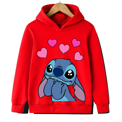 Girls Clothes Stitch Hoodies Sweatshirts Children's Clothing Sets Child Girl Tops + Pants 2 Pcs Suits Kids Boys Tracksuits Set