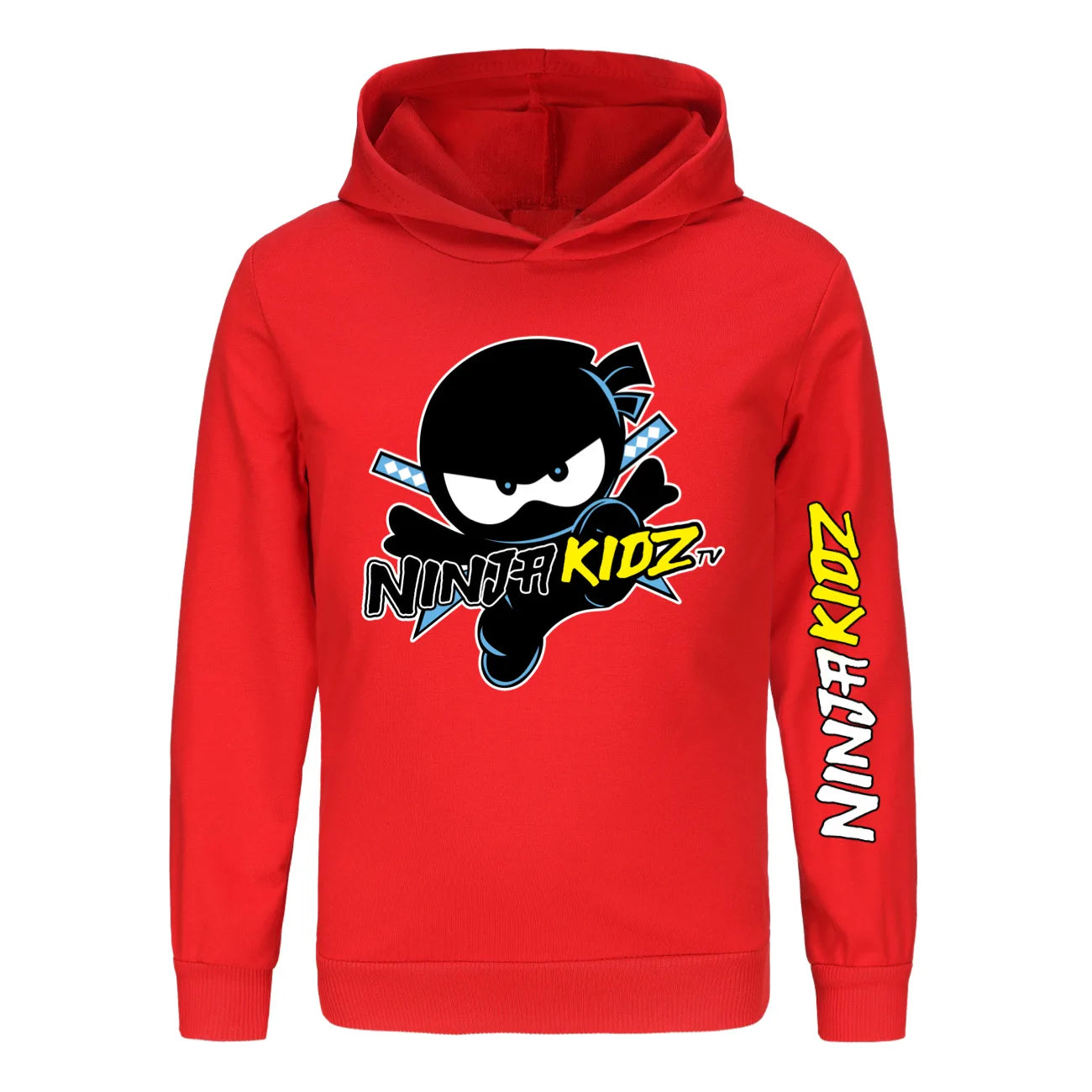 Ninja Kidz Kids Clothes Cotton Hooded Sweater Streetwear Sweatshirt Cartoon Casual Pullover Hip Hop Teenager Boys Girls Clothing