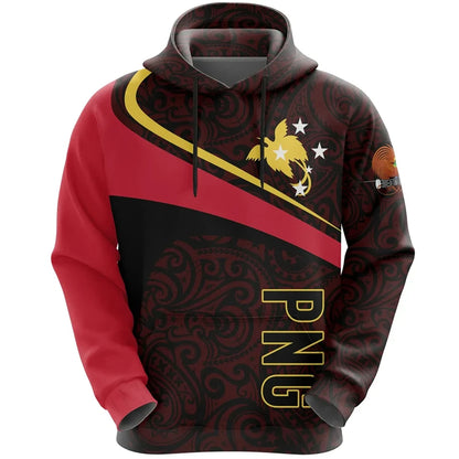 Papua New Guinea Flag Map 3D Printed Hoodies For Men Clothes PNG National Emblem Sweatshirts Casual Unisex Hoodie Boy Hoody Tops