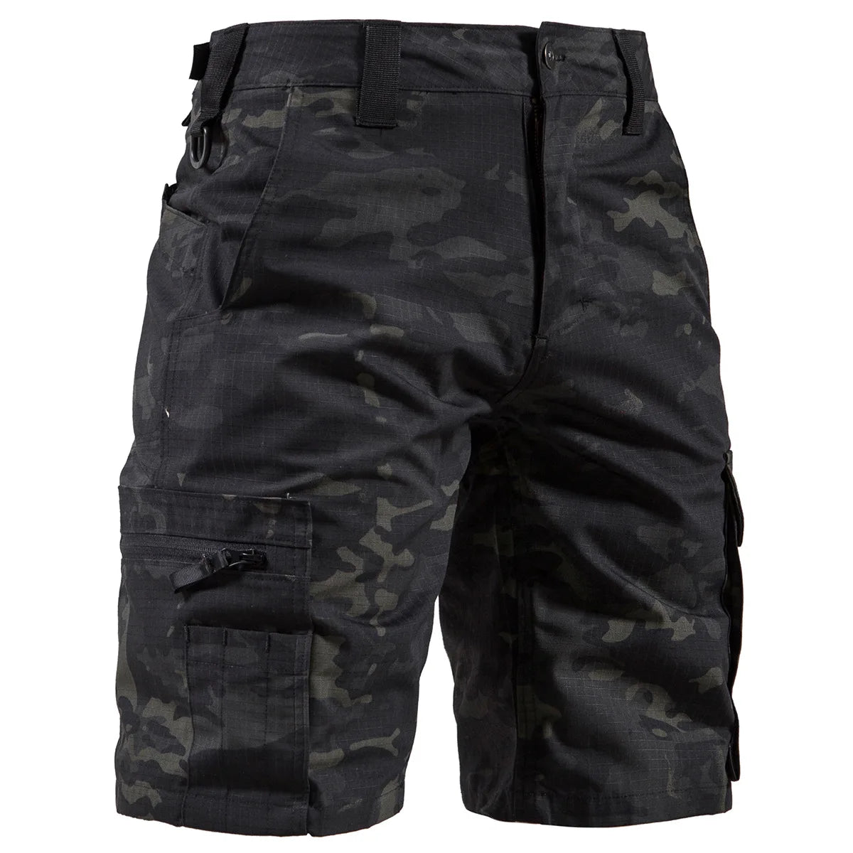 Mens Camouflage Tactical Cargo Shorts Summer Training Waterproof Wear-resistant Pants Multi Pocket Outdoor Combat Shorts Thin