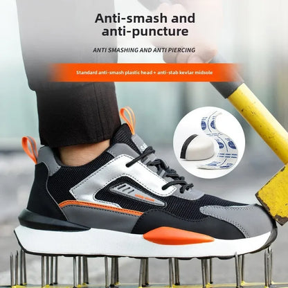 High End Shock absorption Wear Resistant Men Working Safety Shoes Anti Smashing Puncture Protection Labor Protection Shoes