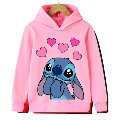 Girls Clothes Stitch Hoodies Sweatshirts Children's Clothing Sets Child Girl Tops + Pants 2 Pcs Suits Kids Boys Tracksuits Set