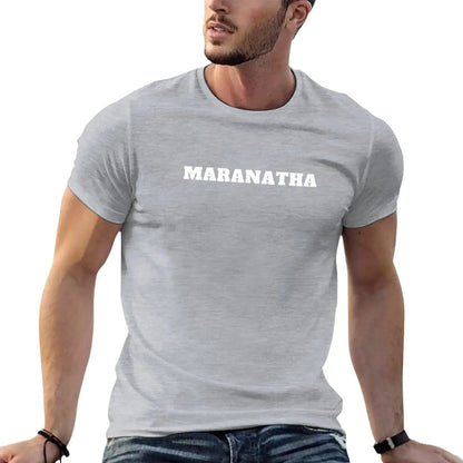 New Maranatha christian jesus T-Shirt korean fashion basketball graphic tees shirts graphic tees Men's t-shirt