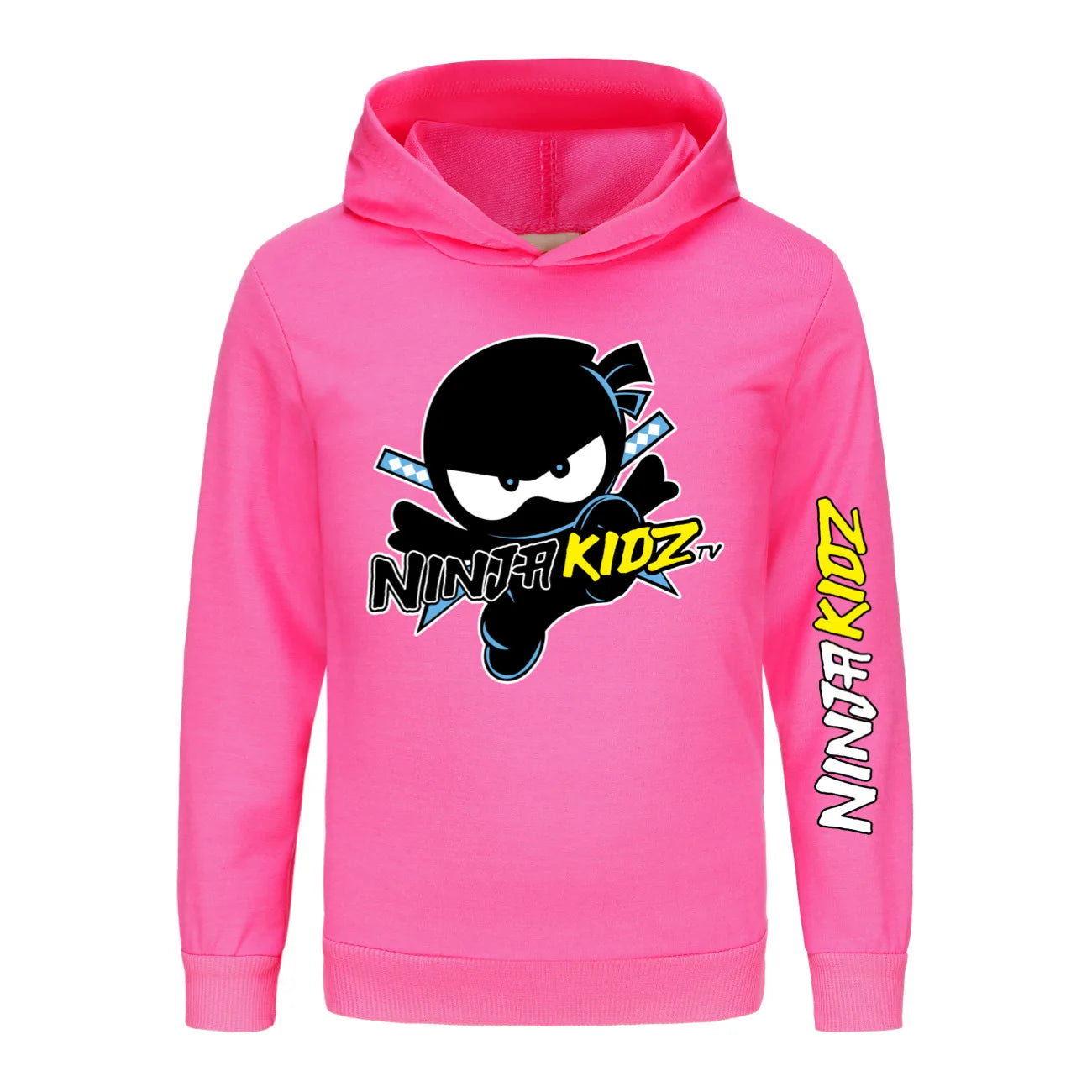 Ninja Kidz Kids Clothes Cotton Hooded Sweater Streetwear Sweatshirt Cartoon Casual Pullover Hip Hop Teenager Boys Girls Clothing