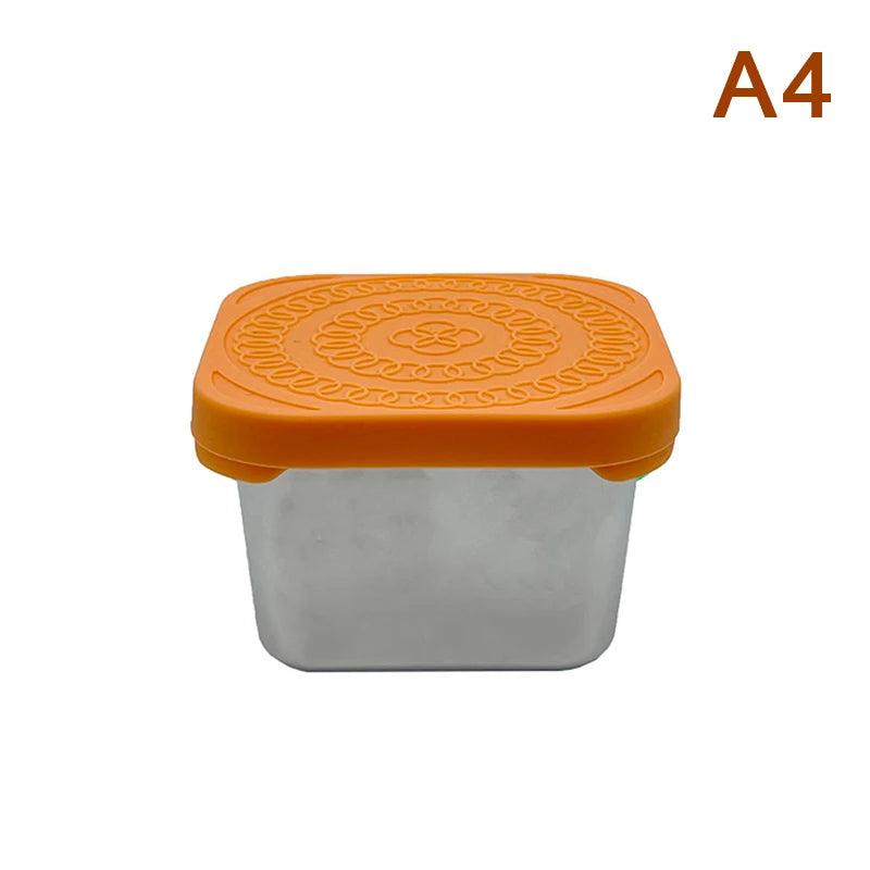 Hot Square Stainless Steel Sauce Cup With Lid Outdoor Portable Kid Lunch Container Box Small Food Storage Container Home Kitchen