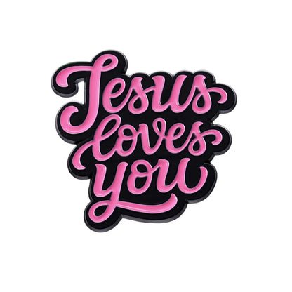 Followers Of Christianity Enamel Pin Jesus Loves You Saves Jesus Brooch Laple Backpack Badge Easter Jewelry Decoration Gifts