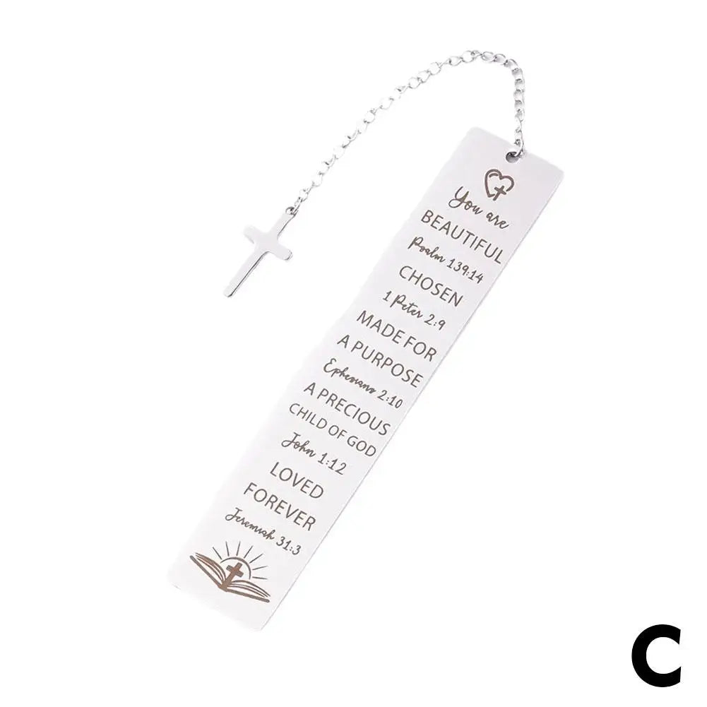 Christian Bookmarks Gifts Steel Bookmark For Women Inspirational Bible Verse Bookmark For Books Stationery For Kids Student Q1k5