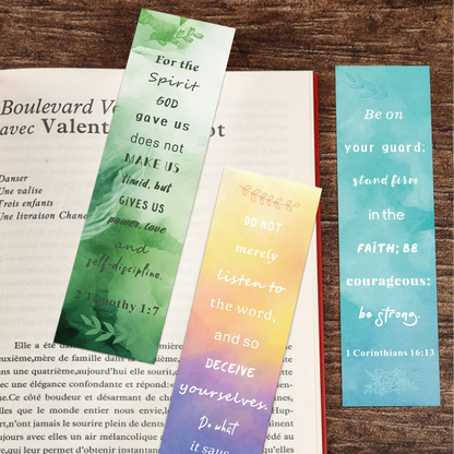 30pcs Bible Verse bookmarks Watercolor Christian Bookmarks Bible Reading Club Gift book pages Annotated reading bookmarks