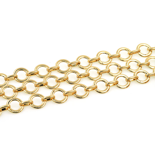 Gold Filled Chain Round Link O Necklace Bracelet Accessories for DIY Jewelry Making Components