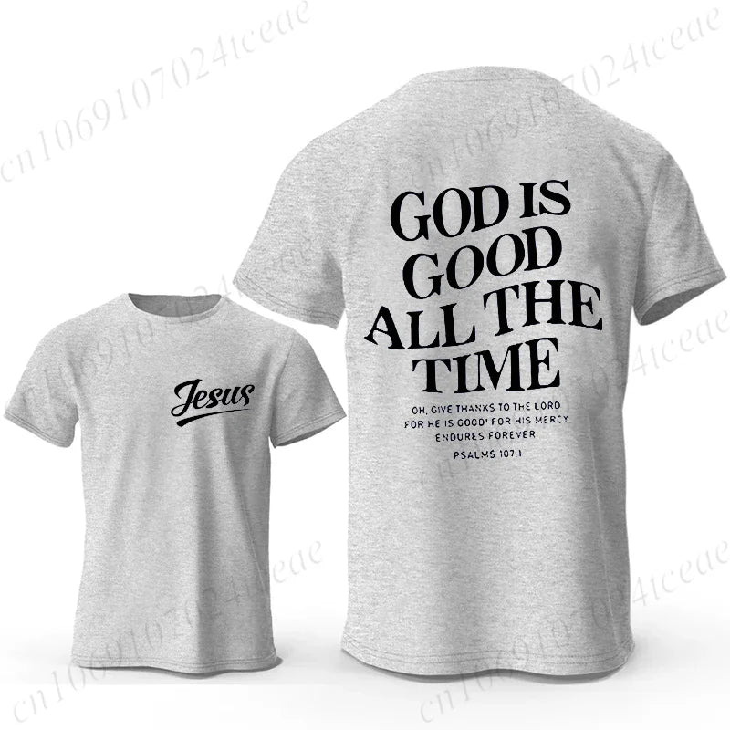 Men's Fashion Summer T-shirts Believe Cross Jesus Creative Graphic Printed Tshirts Casual Short Sleeved T-shirt Christian Tops