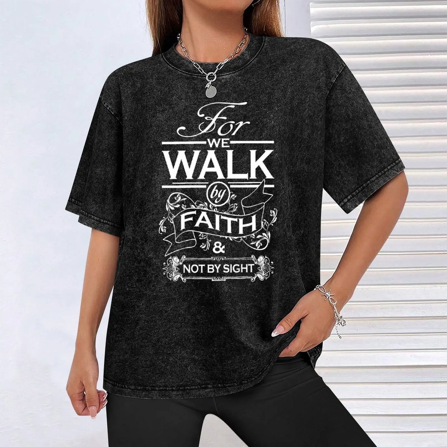 Bible Verse Gifts - 2 Corinthians 5:7 For We Walk By Faith Not By Sight Gift Ideas for Christian Preacher & Pastor Appre T-Shirt