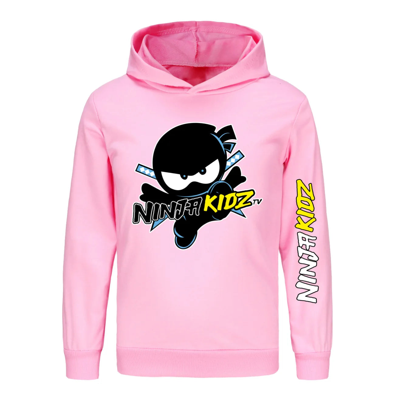 Ninja Kidz Kids Clothes Cotton Hooded Sweater Streetwear Sweatshirt Cartoon Casual Pullover Hip Hop Teenager Boys Girls Clothing