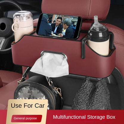 Car Seat Back Hanging Bag Organizer Collector Storage Box Stowing Tidying Tissue Box Cup Phone Holder Accessories For Toyota