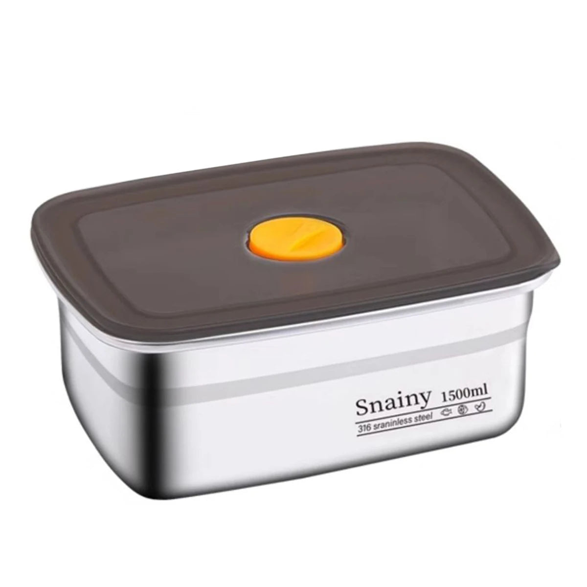 Stainless Steel Preservation Box Microwave Oven Square Lunch Box Insulation Box Office Canteen Lunch Box