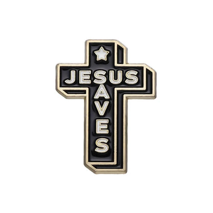 Holy Jesus Enamel Pin San Judas Christian Easter Cross Festival Retro Religious Beliefs Jewelry Brooch Lapel Badge Wholesale