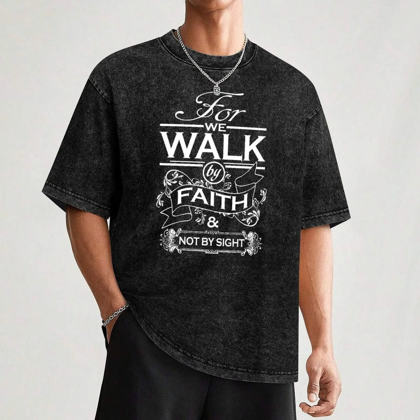 Bible Verse Gifts - 2 Corinthians 5:7 For We Walk By Faith Not By Sight Gift Ideas for Christian Preacher & Pastor Appre T-Shirt