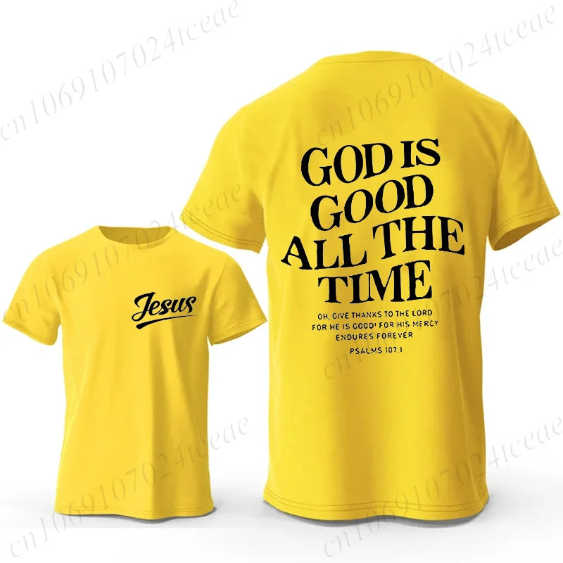 Men's Fashion Summer T-shirts Believe Cross Jesus Creative Graphic Printed Tshirts Casual Short Sleeved T-shirt Christian Tops