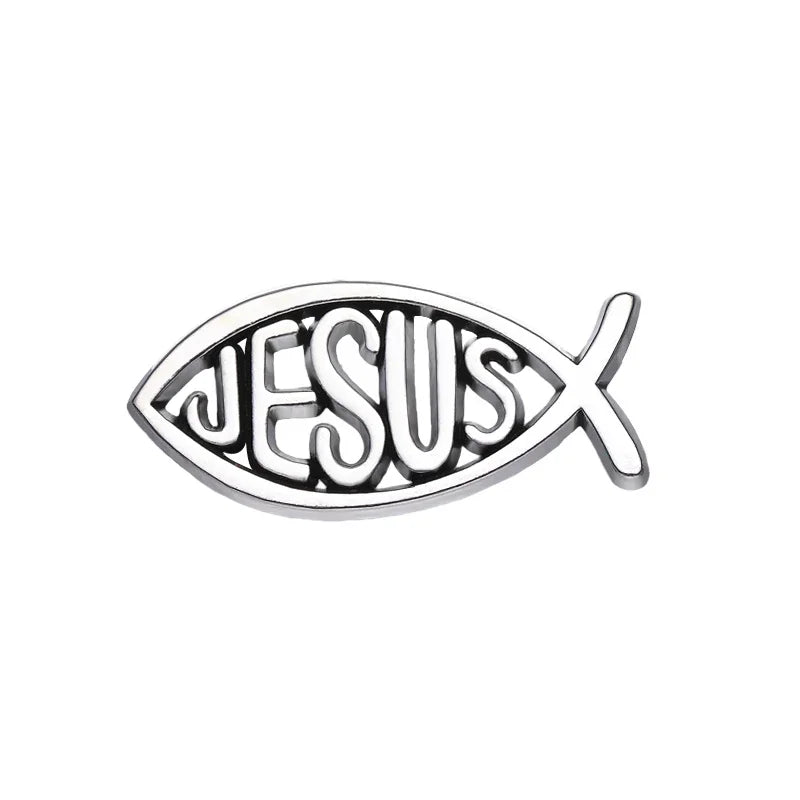 Holy Jesus Enamel Pin San Judas Christian Easter Cross Festival Retro Religious Beliefs Jewelry Brooch Lapel Badge Wholesale