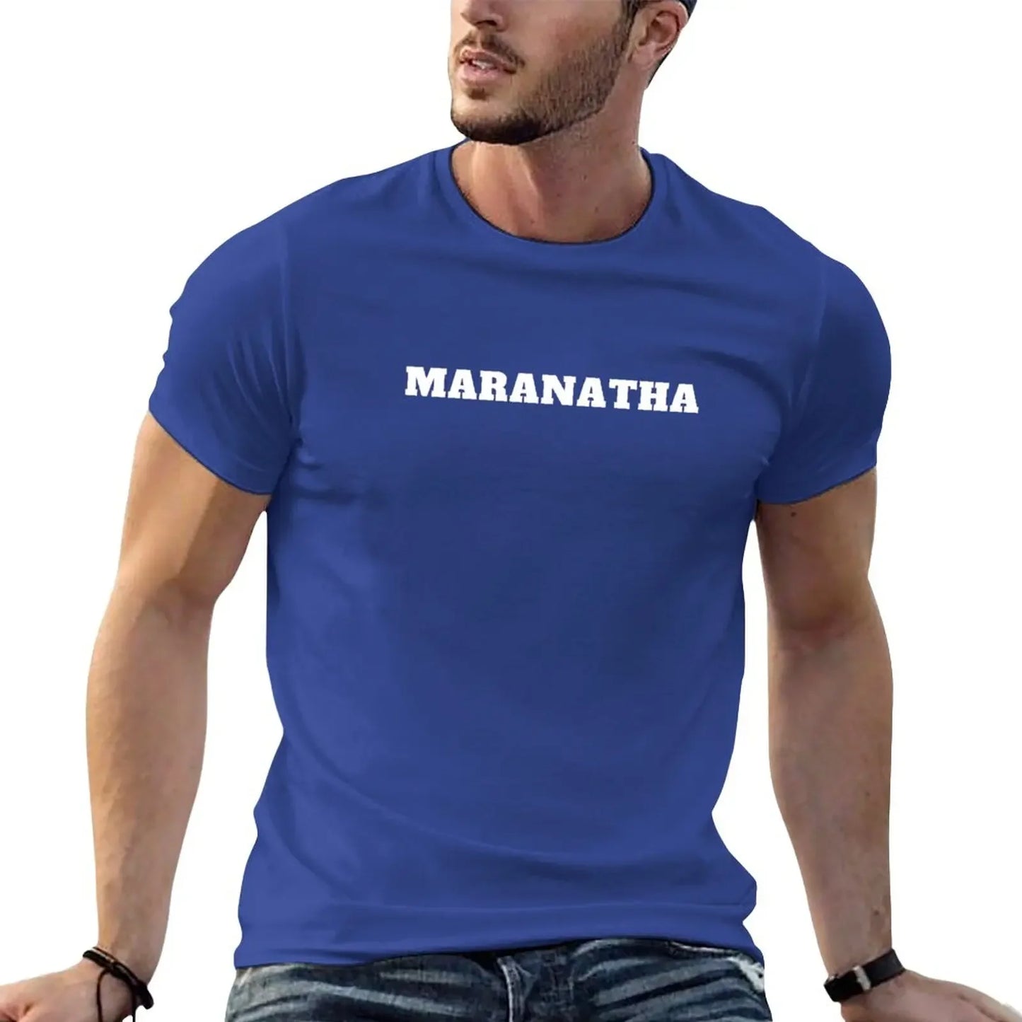 New Maranatha christian jesus T-Shirt korean fashion basketball graphic tees shirts graphic tees Men's t-shirt