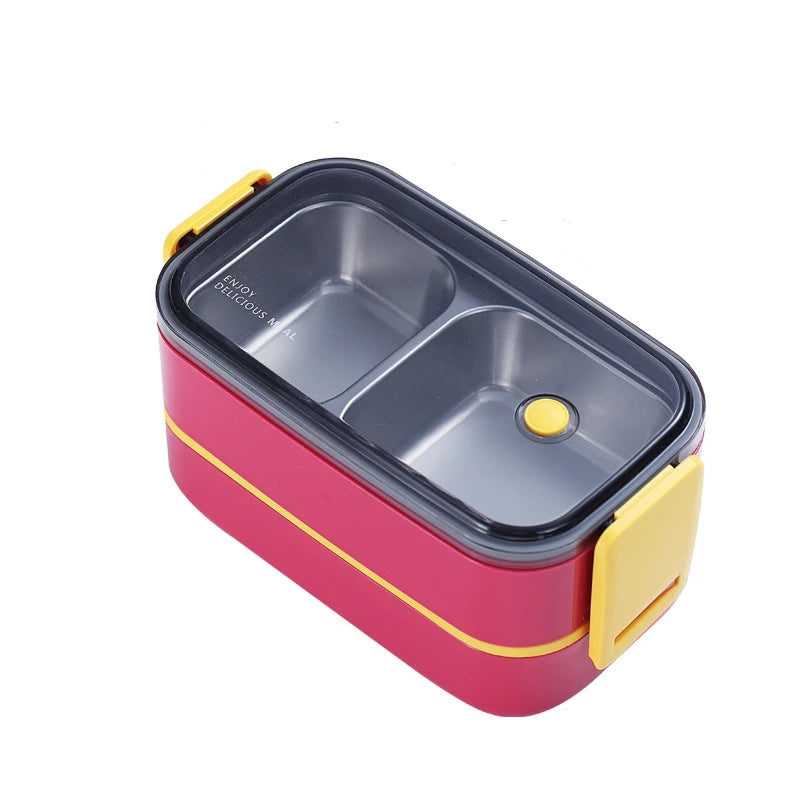 Stainless Steel Lunch Box for Adults Kids School Office 1/2 Layers Microwavable Portable Food Storage Containers