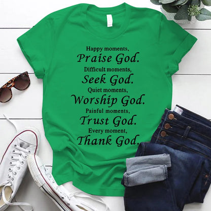 Thanks God Fashion Shirts for Men/Women; Christian Short Sleeve; Faith Shirts; God T-shirts; Unisex Jesus Shirts; Gifts for Chri