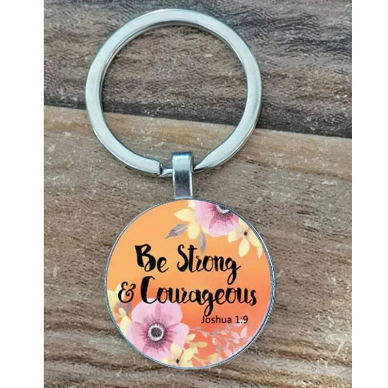 Bible scripture faith pattern keychain, fashionable small gift