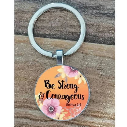 Bible scripture faith pattern keychain, fashionable small gift