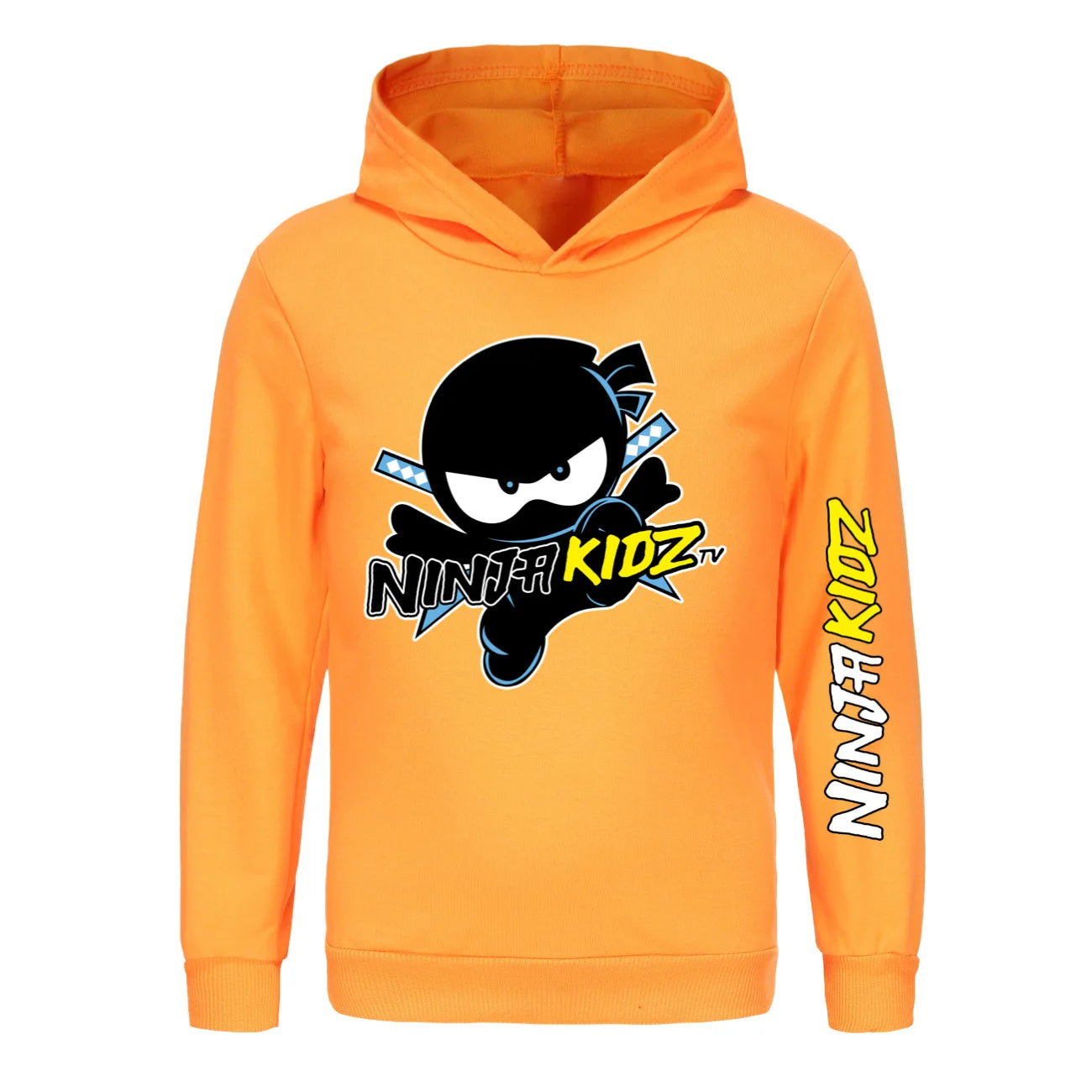 Ninja Kidz Kids Clothes Cotton Hooded Sweater Streetwear Sweatshirt Cartoon Casual Pullover Hip Hop Teenager Boys Girls Clothing