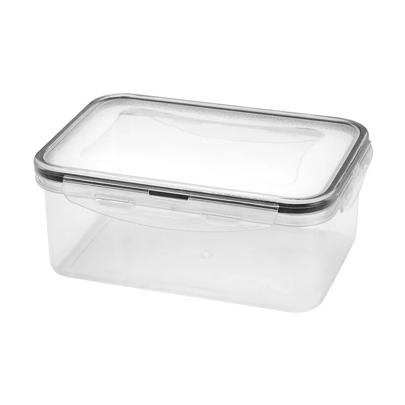 5PCS/set Transparent refrigerator sealed storage box with lid Microwaveable lunch box kitchen organizer food storage containers