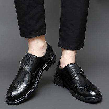 High Quality Business Leather Shoes Mens Dress Shoes All-match Casual Men Loafers Breathable Slip on Footwear Male Oxford Shoes