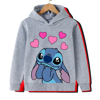 Girls Clothes Stitch Hoodies Sweatshirts Children's Clothing Sets Child Girl Tops + Pants 2 Pcs Suits Kids Boys Tracksuits Set