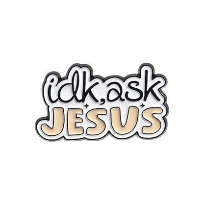 Holy Jesus Enamel Pin San Judas Christian Easter Cross Festival Retro Religious Beliefs Jewelry Brooch Lapel Badge Wholesale