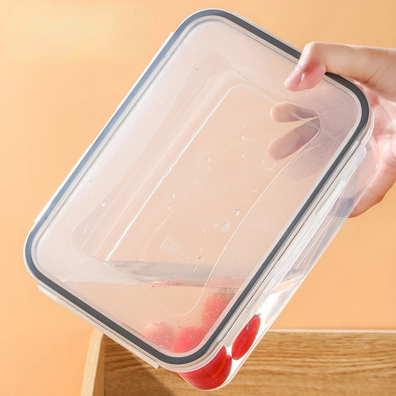 5PCS/set Transparent refrigerator sealed storage box with lid Microwaveable lunch box kitchen organizer food storage containers