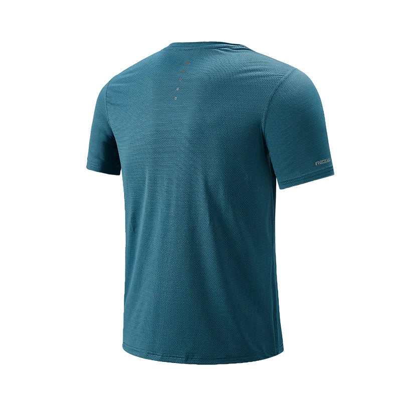 New Ice Silk Quick Dry Sport T Shirt Men 2023 Short Sleeves Summer Casual Mesh Cotton Qlus-Sized T-shirt