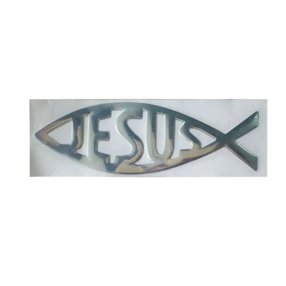 Universal Car Styling Sticker Hollow Jesus Fish Badge Decals Automobiles Motorcycle Computer Accessories