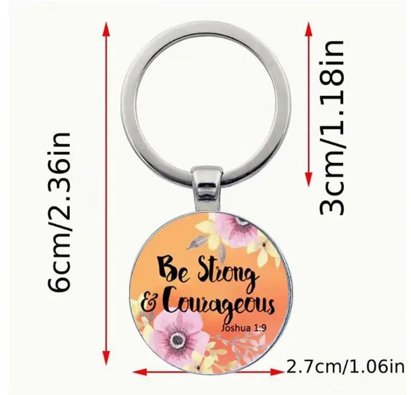 Bible scripture faith pattern keychain, fashionable small gift